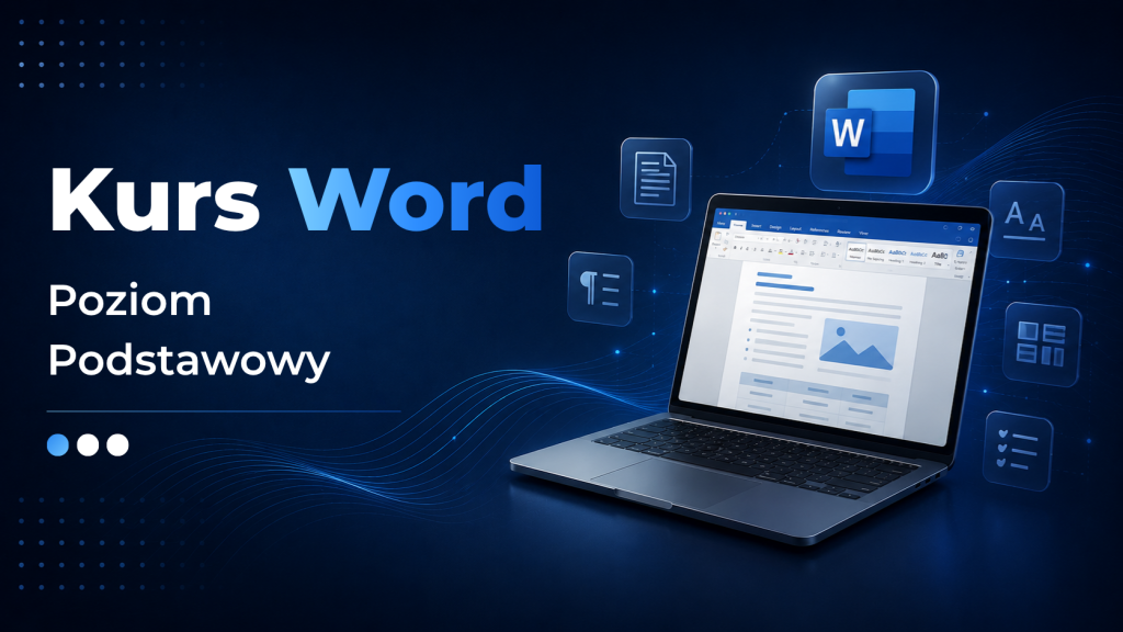 Kurs Word Podstawowy – szkolenie z tworzenia i edycji dokumentów w Microsoft Word, formatowania tekstu, tabel, grafiki oraz przygotowania dokumentów do wydruku.