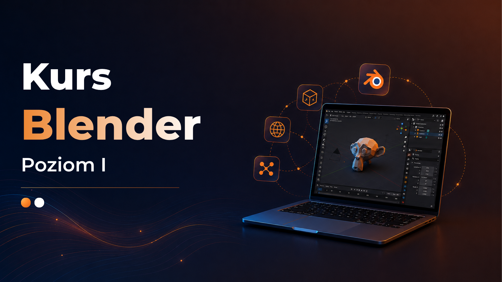 Kurs Blender – szkolenie z modelowania 3D, tworzenia materiałów, oświetlenia, animacji oraz renderowania projektów w programie Blender.