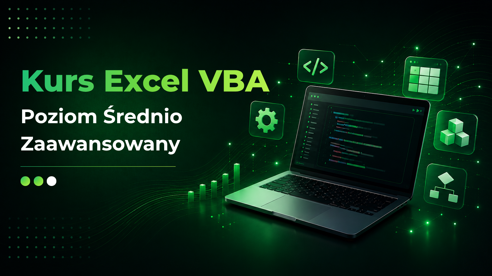 Kurs Excel VBA poziom średnio zaawansowany – szkolenie z programowania VBA, modelu obiektowego Excel, formularzy, pętli i automatyzacji procesów.