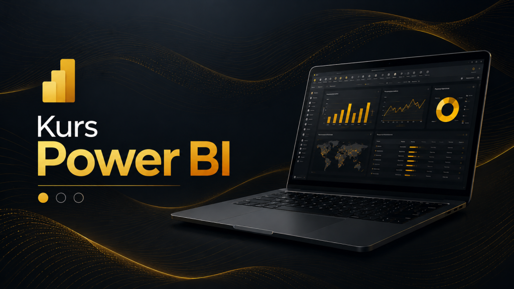 Kurs Power BI – baner szkolenia Microsoft Power BI Desktop uczącego analizy danych, tworzenia interaktywnych raportów, dashboardów oraz wizualizacji danych biznesowych.